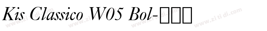 Kis Classico W05 Bol字体转换